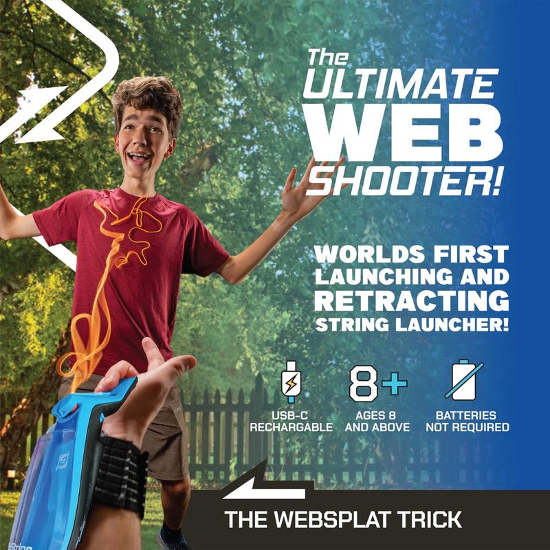 ZipString Aracna - World's First String Launching Webshooter that Glows-In-the-Dark - Perfect Holiday Gift