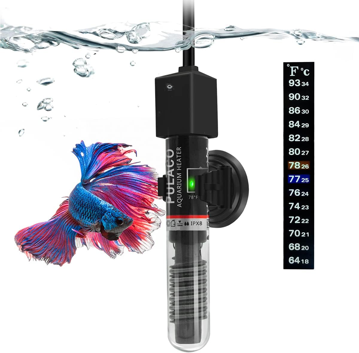 25W Small Aquarium Submersible Betta Heater