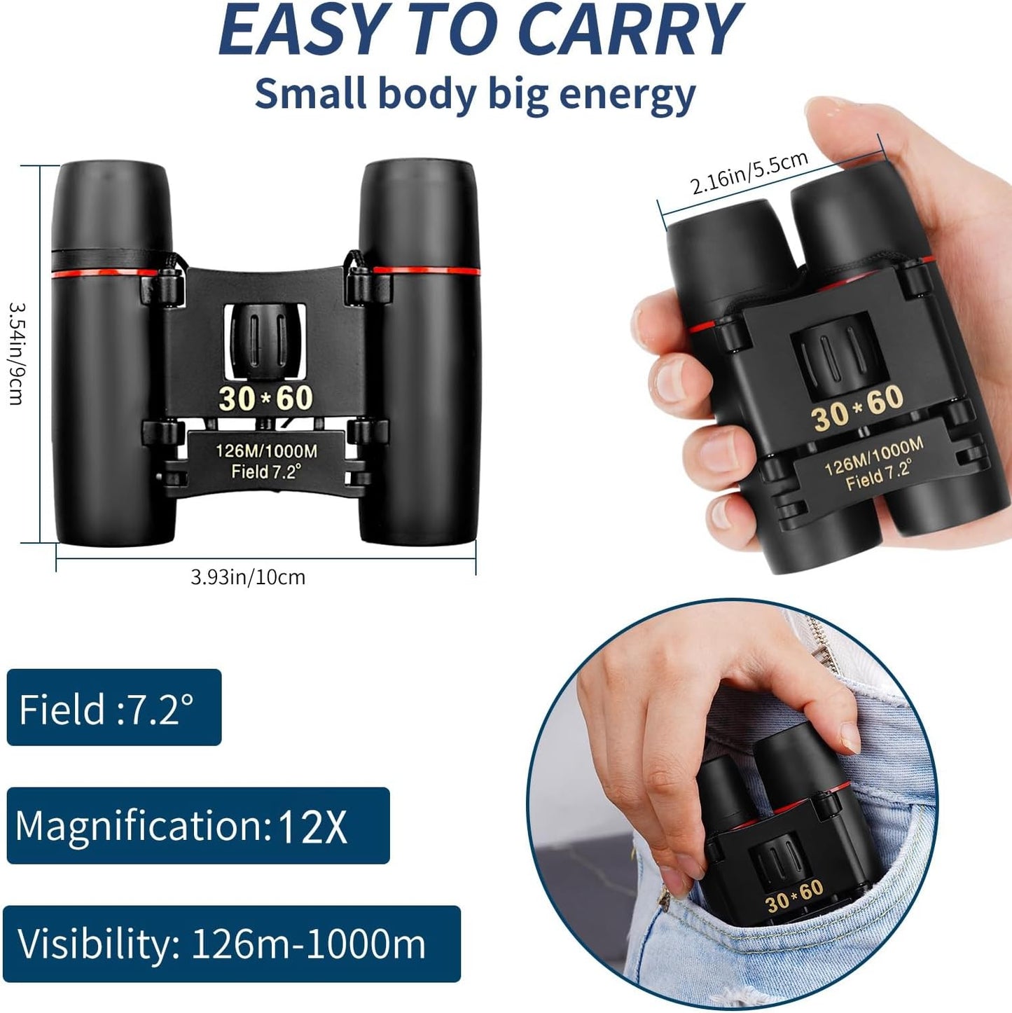 Compact Binoculars for Adults and Kids