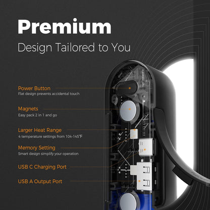 Hand Warmers Rechargeable 2 Pack, Magnetic Electric Handwarmer