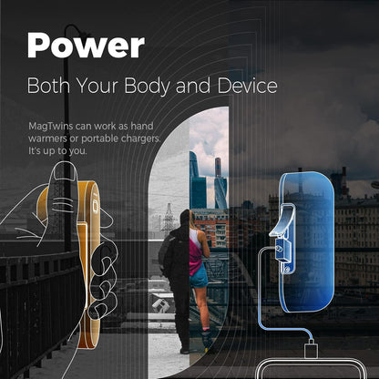 Hand Warmers Rechargeable 2 Pack, Magnetic Electric Handwarmer