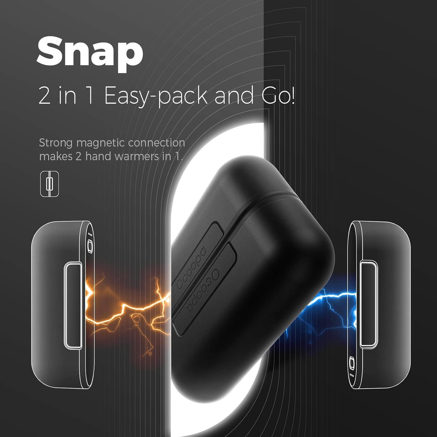 Hand Warmers Rechargeable 2 Pack, Magnetic Electric Handwarmer