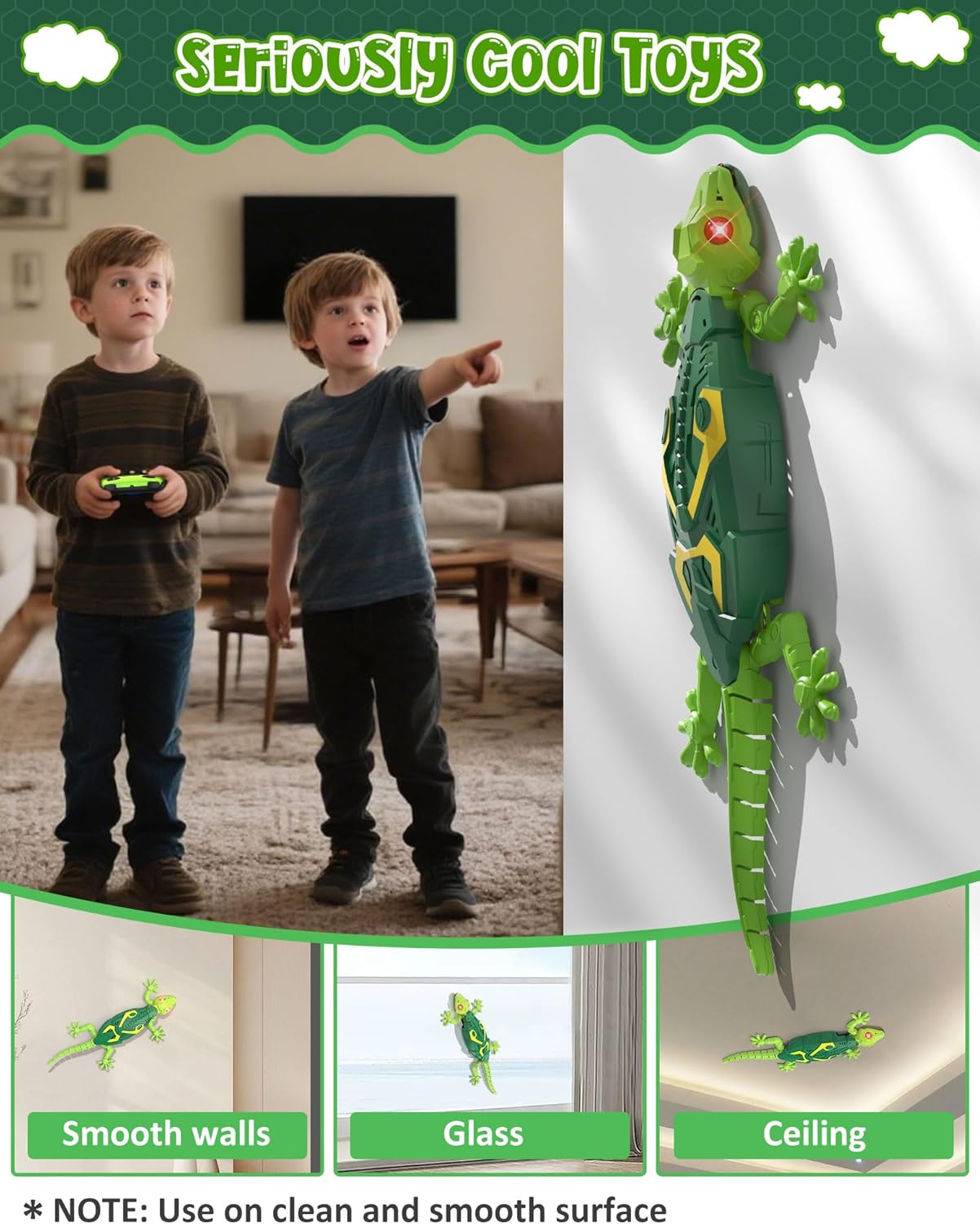 🔥Wall Climbing Lizard,Rechargeable Remote Control Robot Kids Toys