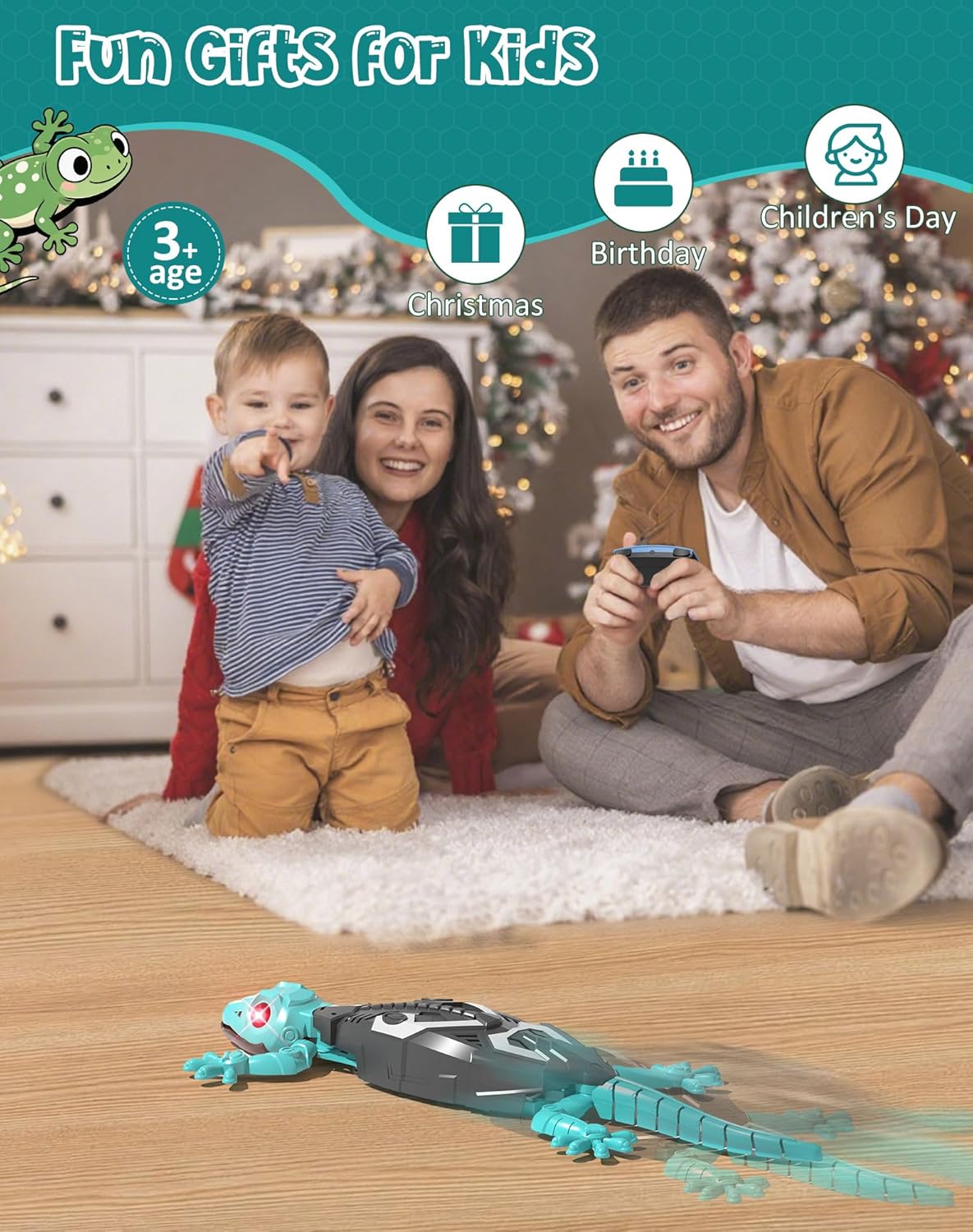 🔥Wall Climbing Lizard,Rechargeable Remote Control Robot Kids Toys