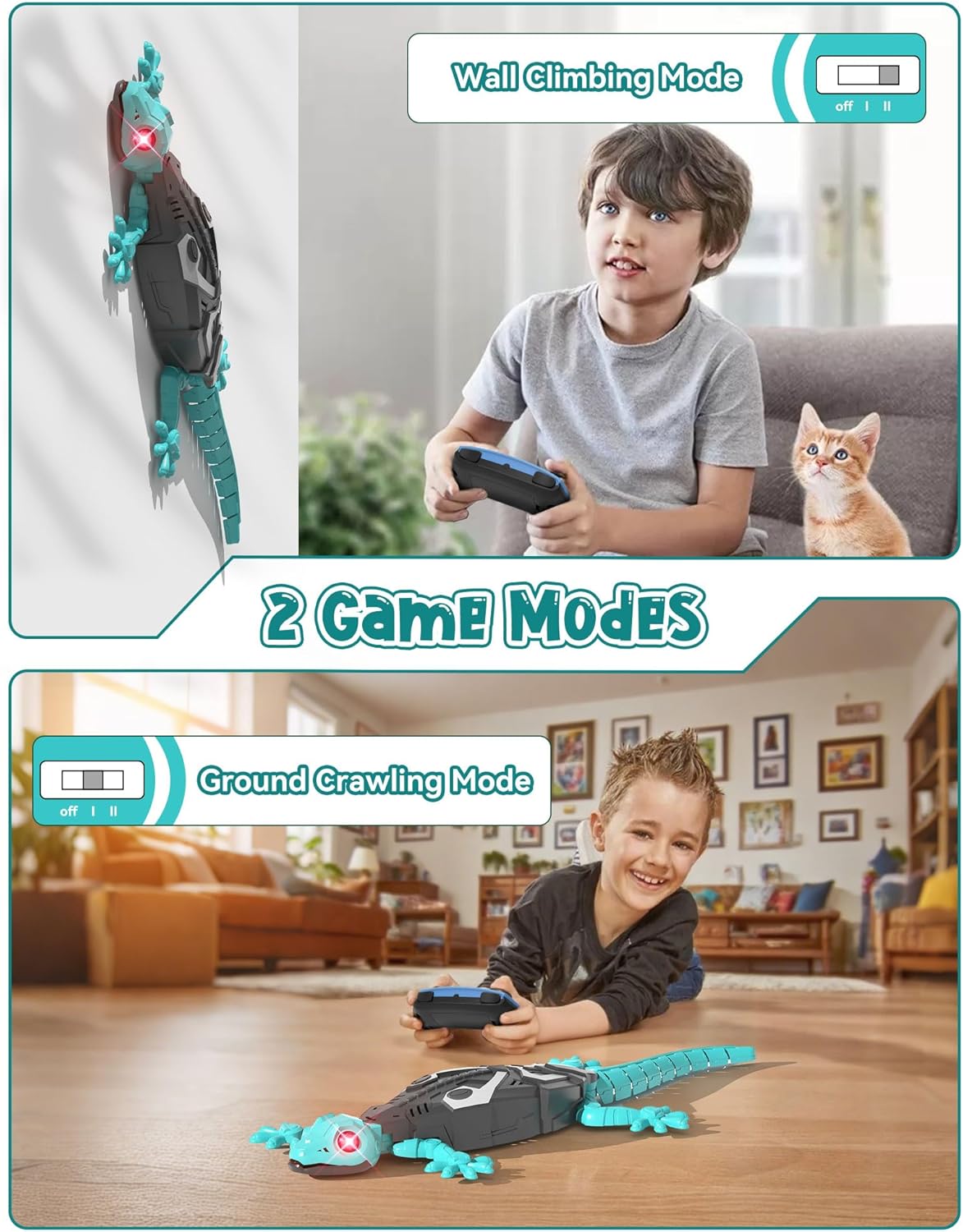 🔥Wall Climbing Lizard,Rechargeable Remote Control Robot Kids Toys